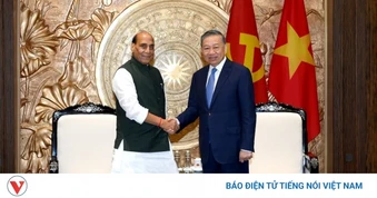 Tổng Bí thư, Chủ tịch nước Tô Lâm tiếp Bộ trưởng Quốc phòng Ấn Độ Rajnath Singh