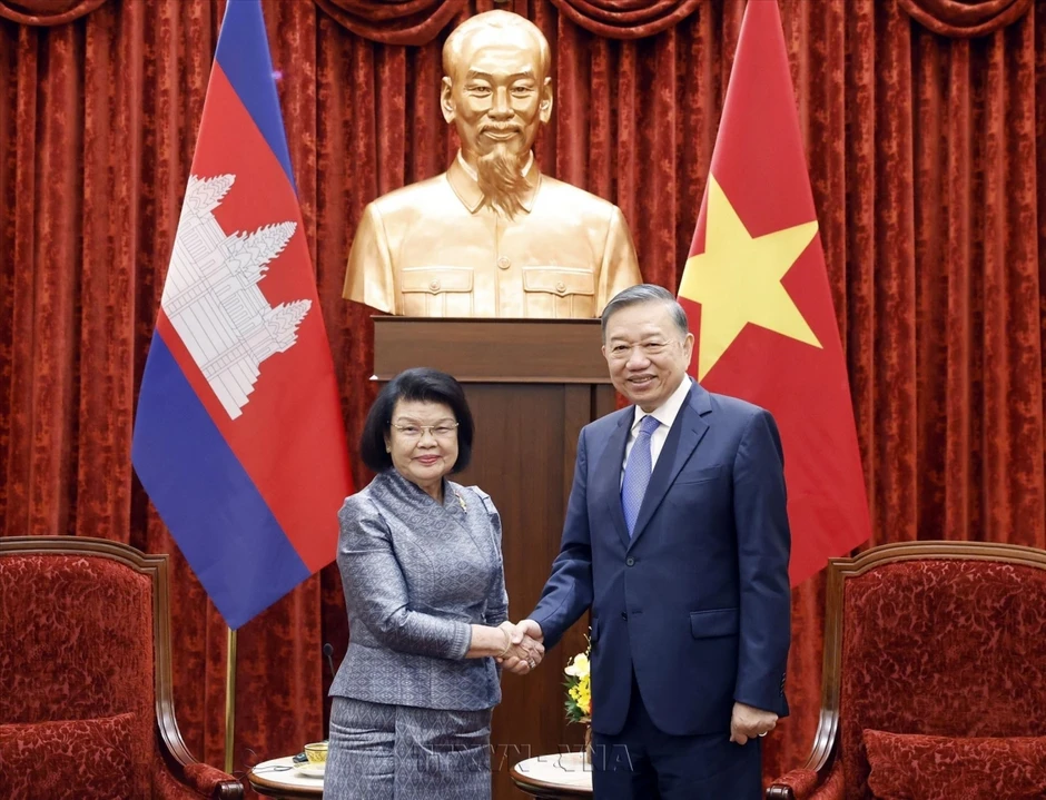 Tổng Bí thư, Chủ tịch nước Tô Lâm tiếp Chủ tịch Quốc hội Campuchia Khuon Sudary Tổng Bí thư, Chủ tịch nước Tô Lâm tiếp Chủ tịch Quốc hội Campuchia Khuon Sudary
