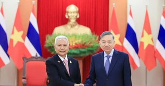 Tổng Bí thư, Chủ tịch nước Tô Lâm tiếp Chủ tịch Quốc hội kiêm Chủ tịch Hạ viện Thái Lan Sophon Zaram