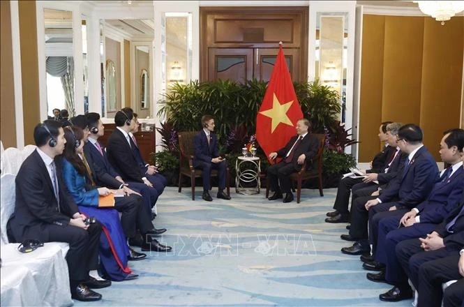 Tổng Bí thư, Chủ tịch nước Tô Lâm tiếp lãnh đạo các tập đoàn doanh nghiệp lớn của Singapore Tổng Bí thư, Chủ tịch nước Tô Lâm tiếp lãnh đạo các tập đoàn doanh nghiệp lớn của Singapore