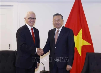 Tổng Bí thư, Chủ tịch nước Tô Lâm tiếp nguyên Thủ tướng Australia Malcolm Turnbull AC