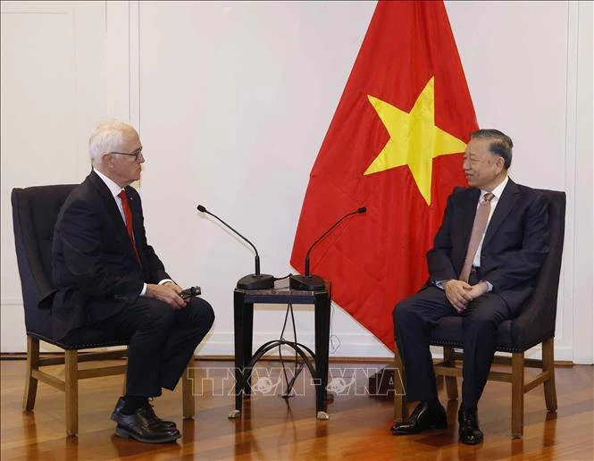 Tổng Bí thư, Chủ tịch nước Tô Lâm tiếp nguyên Thủ tướng Australia Malcolm Turnbull AC Tổng Bí thư, Chủ tịch nước Tô Lâm tiếp nguyên Thủ tướng Australia Malcolm Turnbull AC