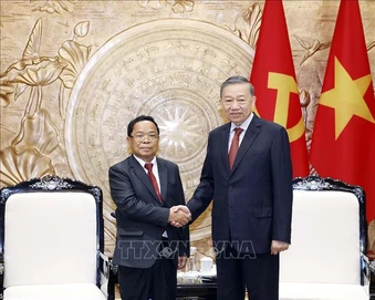 Tổng Bí thư, Chủ tịch nước Tô Lâm tiếp Phó Thủ tướng, Bộ trưởng Tư pháp Lào