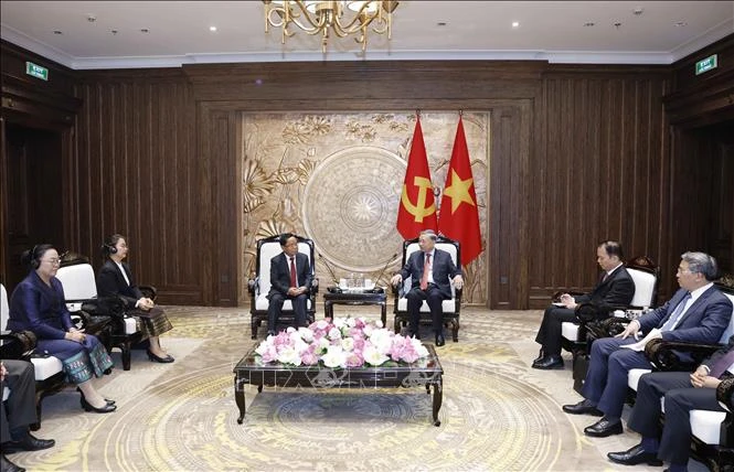 Tổng Bí thư, Chủ tịch nước Tô Lâm tiếp Phó Thủ tướng, Bộ trưởng Tư pháp Lào Tổng Bí thư, Chủ tịch nước Tô Lâm tiếp Phó Thủ tướng, Bộ trưởng Tư pháp Lào
