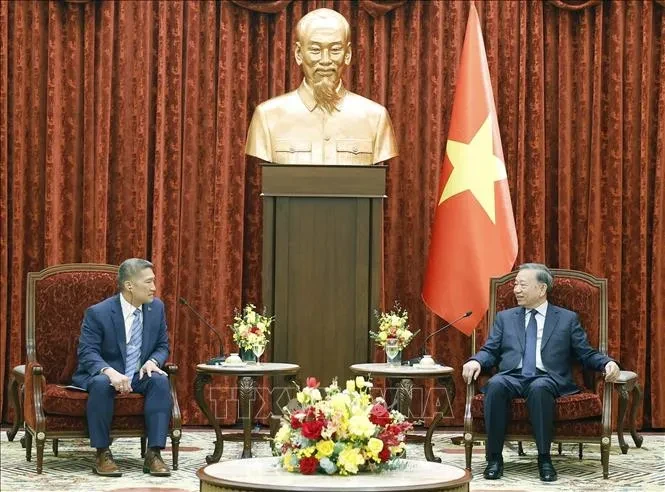 Tổng Bí thư, Chủ tịch nước Tô Lâm tiếp Quyền Bộ trưởng Bộ Hải quân Hoa Kỳ Tổng Bí thư, Chủ tịch nước Tô Lâm tiếp Quyền Bộ trưởng Bộ Hải quân Hoa Kỳ