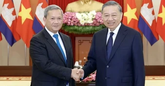 Tổng Bí thư, Chủ tịch nước Tô Lâm tiếp Thủ tướng Lào và Campuchia