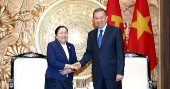 Tổng Bí thư, Chủ tịch nước Tô Lâm tiếp Trưởng Ban Tổ chức Trung ương Đảng Nhân dân Cách mạng Lào