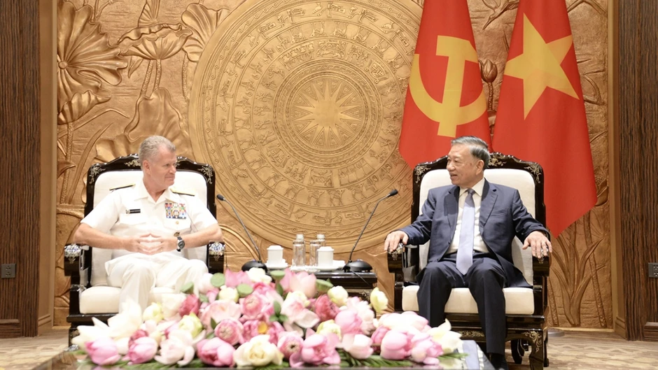 Tổng Bí thư, Chủ tịch nước Tô Lâm tiếp Tư lệnh Bộ Chỉ huy Thái Bình Dương Mỹ Tổng Bí thư, Chủ tịch nước Tô Lâm tiếp Tư lệnh Bộ Chỉ huy Thái Bình Dương Mỹ