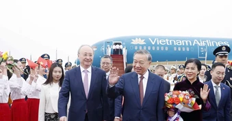 Tổng Bí thư, Chủ tịch nước Tô Lâm và phu nhân bắt đầu chuyến thăm cấp Nhà nước đến Trung Quốc