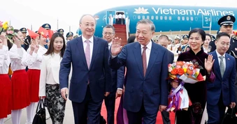Tổng Bí thư, Chủ tịch nước Tô Lâm và Phu nhân đến Bắc Kinh, bắt đầu thăm cấp Nhà nước đến Trung Quốc