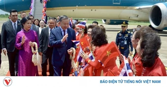 Tổng Bí thư, Chủ tịch nước Tô Lâm và Phu nhân đến Udon Thani, bắt đầu thăm chính thức Thái Lan