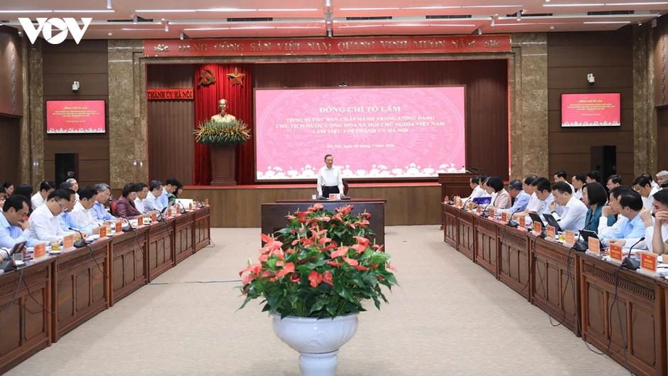 Tổng Bí thư, Chủ tịch nước Tô Lâm yêu cầu Hà Nội tổng rà soát nguồn lực phát triển Tổng Bí thư, Chủ tịch nước Tô Lâm yêu cầu Hà Nội tổng rà soát nguồn lực phát triển