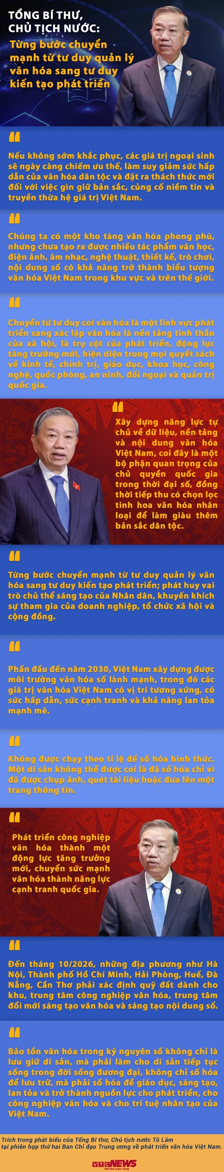 Tổng Bí thư, Chủ tịch nước: Từng bước chuyển mạnh từ tư duy quản lý văn hóa sang kiến tạo phát triển Tổng Bí thư, Chủ tịch nước: Từng bước chuyển mạnh từ tư duy quản lý văn hóa sang kiến tạo phát triển