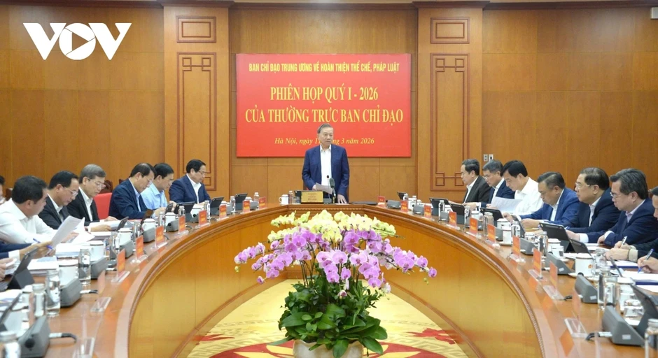 Tổng Bí thư Tô Lâm chủ trì phiên họp Ban Chỉ đạo hoàn thiện thể chế pháp luật