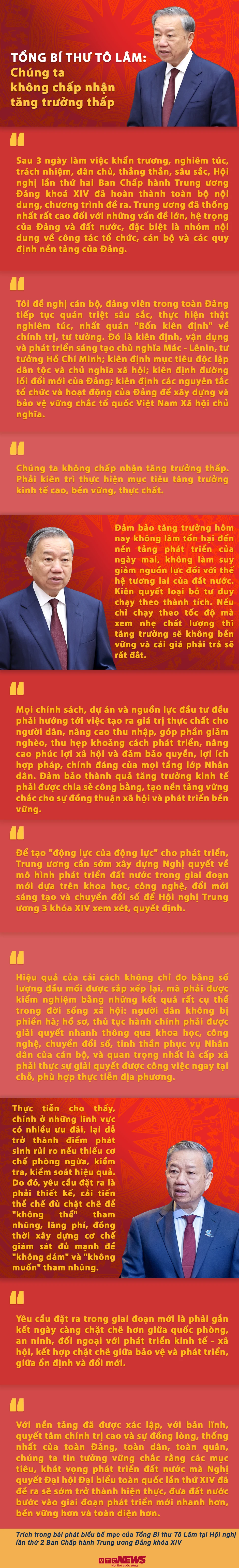 Tổng Bí thư Tô Lâm: Chúng ta không chấp nhận tăng trưởng thấp Tổng Bí thư Tô Lâm: Chúng ta không chấp nhận tăng trưởng thấp
