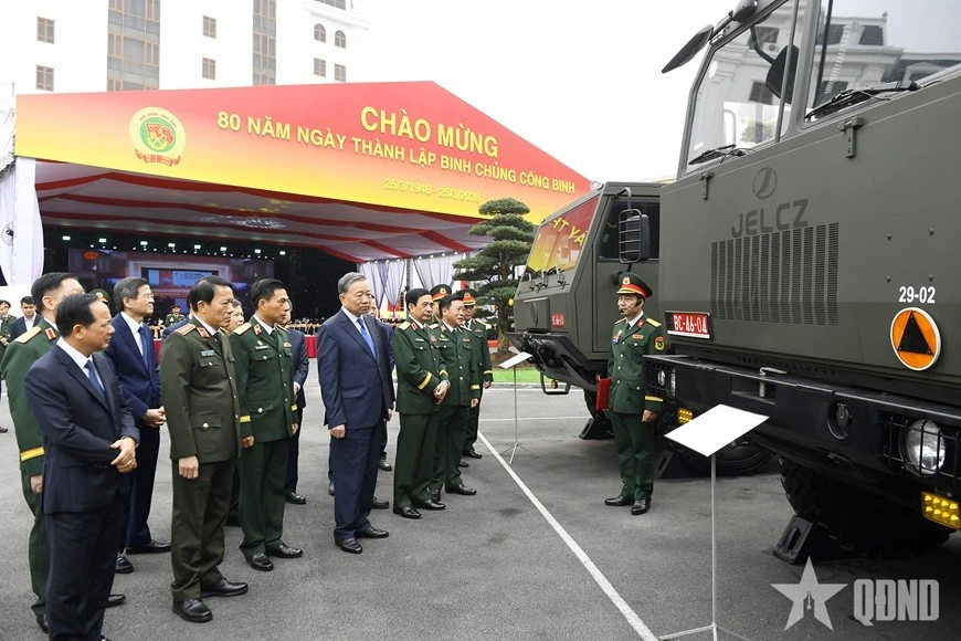 Tổng Bí thư Tô Lâm dự Lễ kỷ niệm 80 năm Ngày thành lập Binh chủng Công binh và đón nhận Huân chương Hồ Chí Minh Tổng Bí thư Tô Lâm dự Lễ kỷ niệm 80 năm Ngày thành lập Binh chủng Công binh và đón nhận Huân chương Hồ Chí Minh