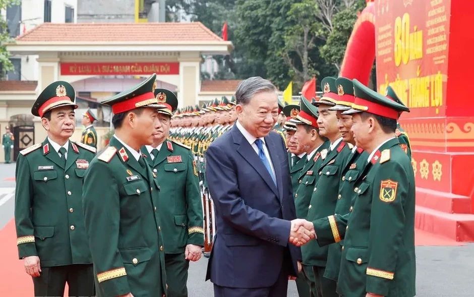 Tổng Bí thư Tô Lâm dự Lễ kỷ niệm 80 năm Ngày thành lập Binh chủng Công binh Tổng Bí thư Tô Lâm dự Lễ kỷ niệm 80 năm Ngày thành lập Binh chủng Công binh