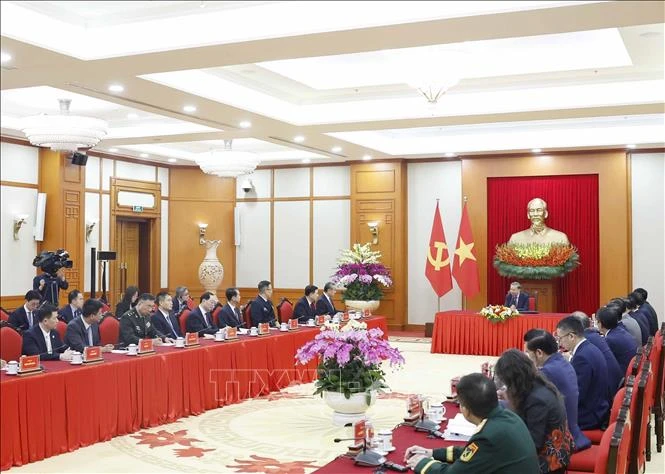 Tổng Bí thư Tô Lâm tiếp Bộ trưởng Ngoại giao, Quốc phòng và Công an Trung Quốc Tổng Bí thư Tô Lâm tiếp Bộ trưởng Ngoại giao, Quốc phòng và Công an Trung Quốc