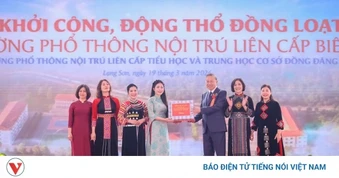 Tổng Bí thư và Thủ tướng dự lễ khởi công đồng loạt các trường nội trú liên cấp