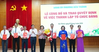 TPHCM: Phường Bến Thành thành lập thêm chi bộ, đảng bộ, củng cố hệ thống chính trị