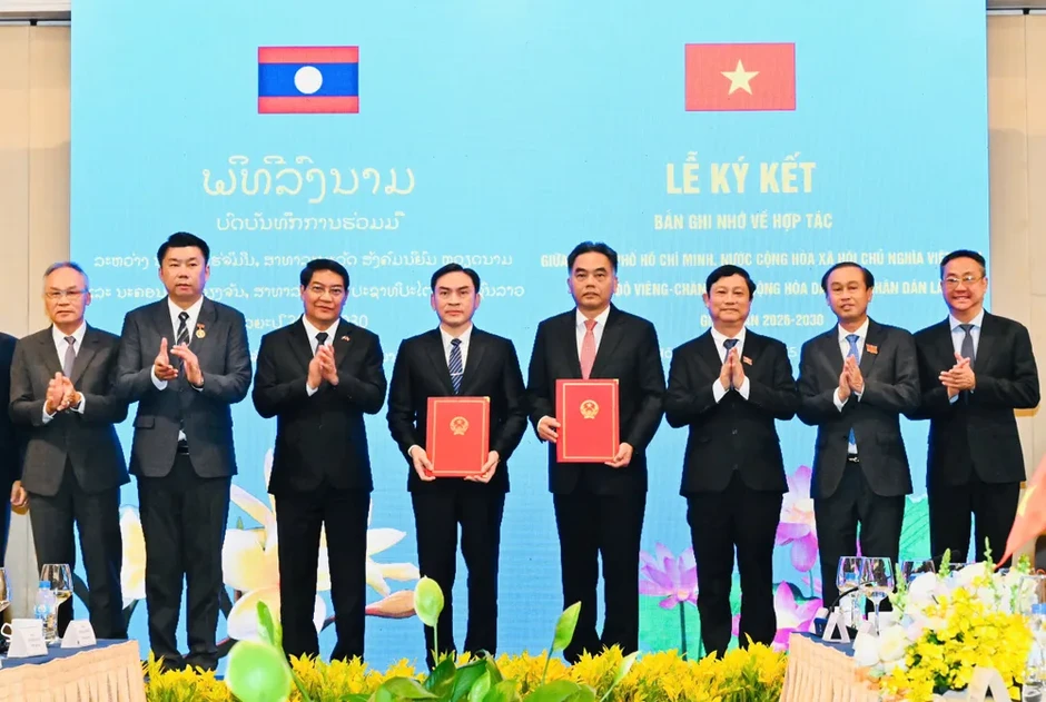 TPHCM và Thủ đô Viêng Chăn ký kết Bản ghi nhớ hợp tác giai đoạn 2026 - 2030 TPHCM và Thủ đô Viêng Chăn ký kết Bản ghi nhớ hợp tác giai đoạn 2026 - 2030