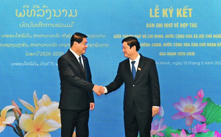 TPHCM và Thủ đô Viêng Chăn ký kết Bản ghi nhớ hợp tác giai đoạn 2026 - 2030 TPHCM và Thủ đô Viêng Chăn ký kết Bản ghi nhớ hợp tác giai đoạn 2026 - 2030