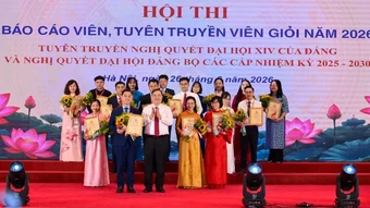Trao giải cho các báo cáo viên, tuyên truyền viên giỏi Đảng bộ Chính phủ năm 2026