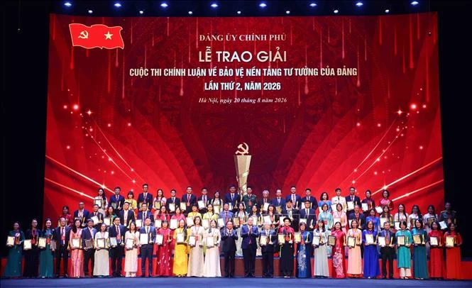 Trao giải Cuộc thi chính luận về bảo vệ nền tảng tư tưởng của Đảng trong Đảng bộ Chính phủ lần thứ 2