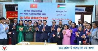 Trao Huân chương Nhà nước Palestine truy tặng Đại tướng Võ Nguyên Giáp