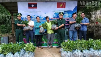 Trao tặng 6.200 cây cà-phê cho người dân nước bạn Lào