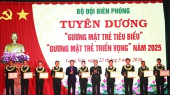 Tuyên dương 20 gương mặt trẻ tiêu biểu và triển vọng Bộ đội Biên phòng