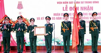 Viện Kiểm sát quân sự Trung ương đón nhận Huân chương Chiến công hạng Nhất