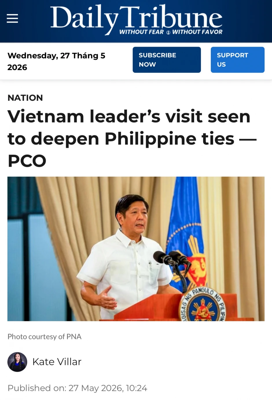 Việt Nam vẫn là đối tác chiến lược duy nhất của Philippines tại Đông Nam Á Việt Nam vẫn là đối tác chiến lược duy nhất của Philippines tại Đông Nam Á