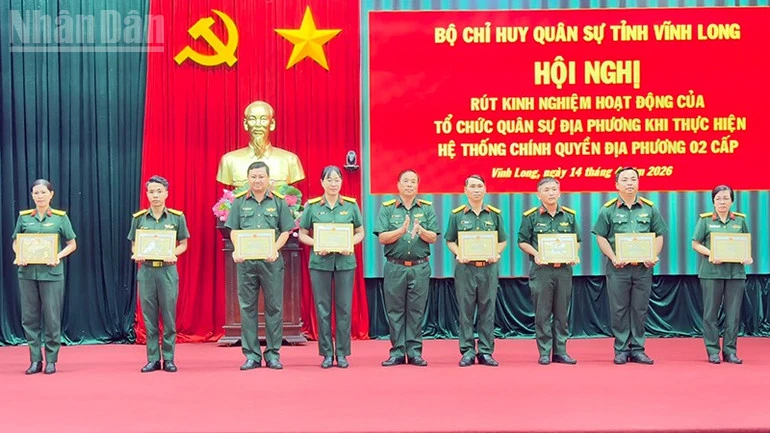 Vĩnh Long rút kinh nghiệm tổ chức quân sự địa phương khi thực hiện chính quyền 2 cấp