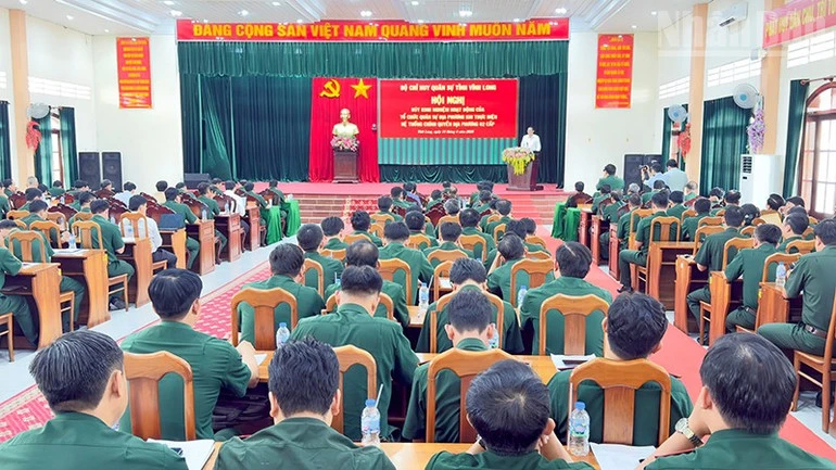 Vĩnh Long rút kinh nghiệm tổ chức quân sự địa phương khi thực hiện chính quyền 2 cấp