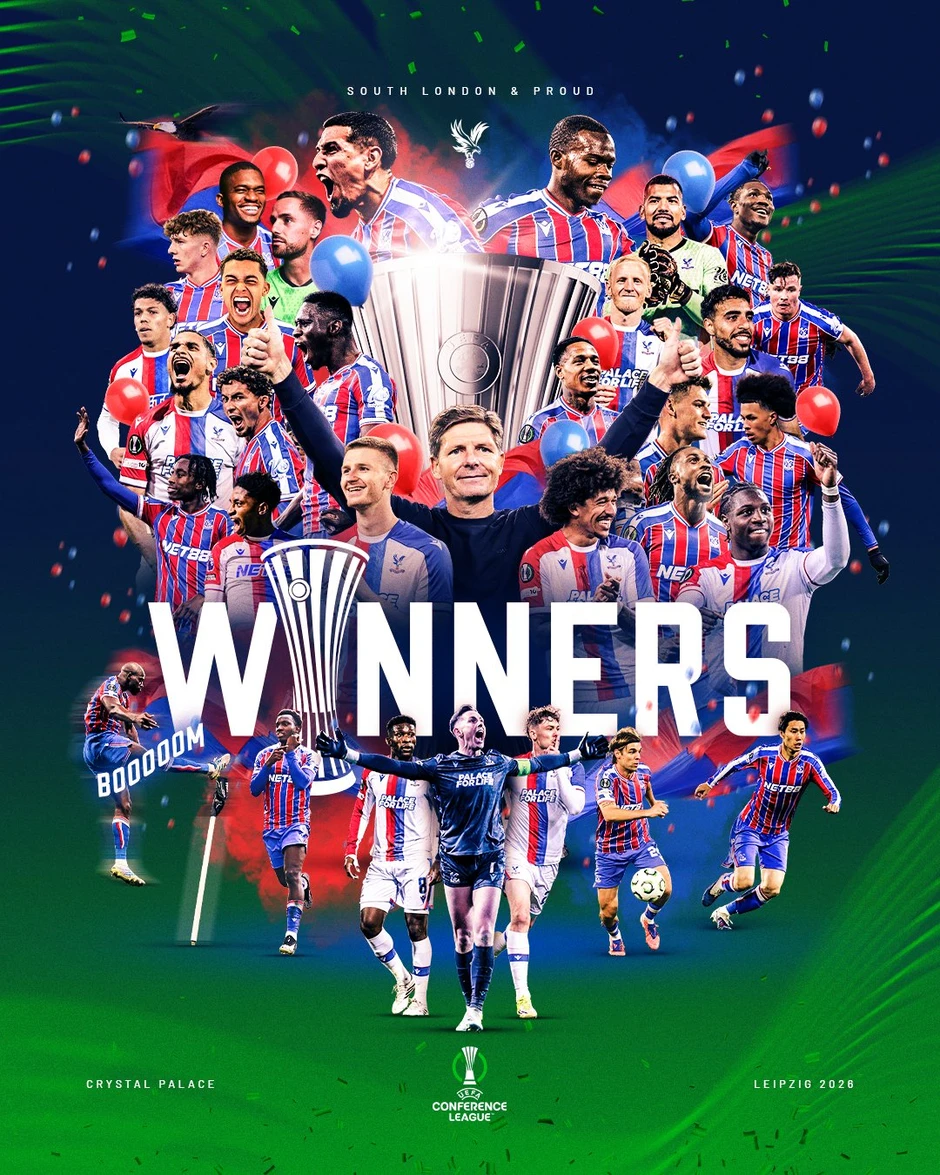 Kết quả Crystal Palace 1-0 Vallecano: Crystal Palace vô địch Conference League 2025/26