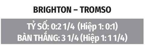 Nhận định bóng đá Brighton vs Tromso, 01h30 ngày 28/8: 'Chim mòng biển' vào vòng phân hạng