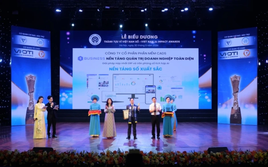 1Business của Cads đạt 'Nền tảng số xuất sắc' tại Vietnam I4 Impact Awards