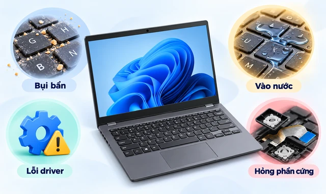 Bàn phím laptop không gõ được: Khi nào là lỗi phần mềm, khi nào cần sửa? Bàn phím laptop không gõ được: Khi nào là lỗi phần mềm, khi nào cần sửa?