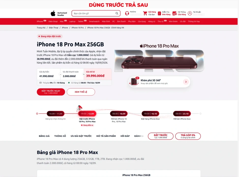 Bẫy lừa đảo lợi dụng cơn sốt iPhone 18 Pro Max