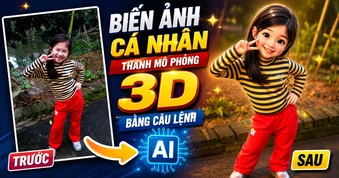 Biến ảnh cá nhân thành mô phỏng 3D bằng câu lệnh AI