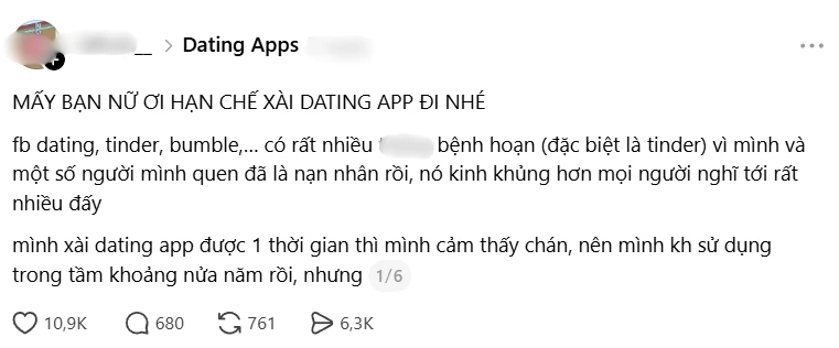 Cảnh báo nguy cơ từ ứng dụng hẹn hò: Thông tin cá nhân bị lợi dụng trên diễn đàn ngầm