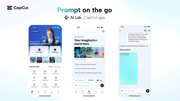CapCut ra mắt AI tạo video chỉ với vài dòng mô tả CapCut ra mắt AI tạo video chỉ với vài dòng mô tả