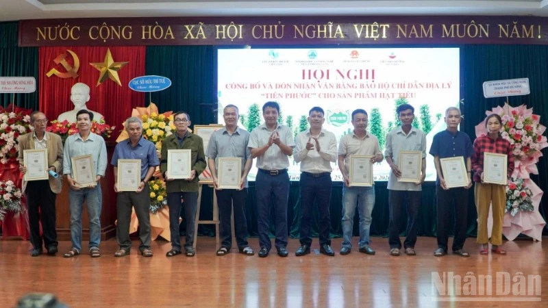Đà Nẵng: Đón nhận văn bằng bảo hộ chỉ dẫn địa lý "Tiên Phước" cho sản phẩm hạt tiêu Đà Nẵng: Đón nhận văn bằng bảo hộ chỉ dẫn địa lý "Tiên Phước" cho sản phẩm hạt tiêu