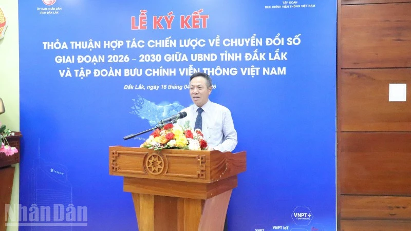 Đắk Lắk ký kết thỏa thuận hợp tác chiến lược về chuyển đổi số với Tập đoàn Bưu chính Viễn thông Việt Nam Đắk Lắk ký kết thỏa thuận hợp tác chiến lược về chuyển đổi số với Tập đoàn Bưu chính Viễn thông Việt Nam