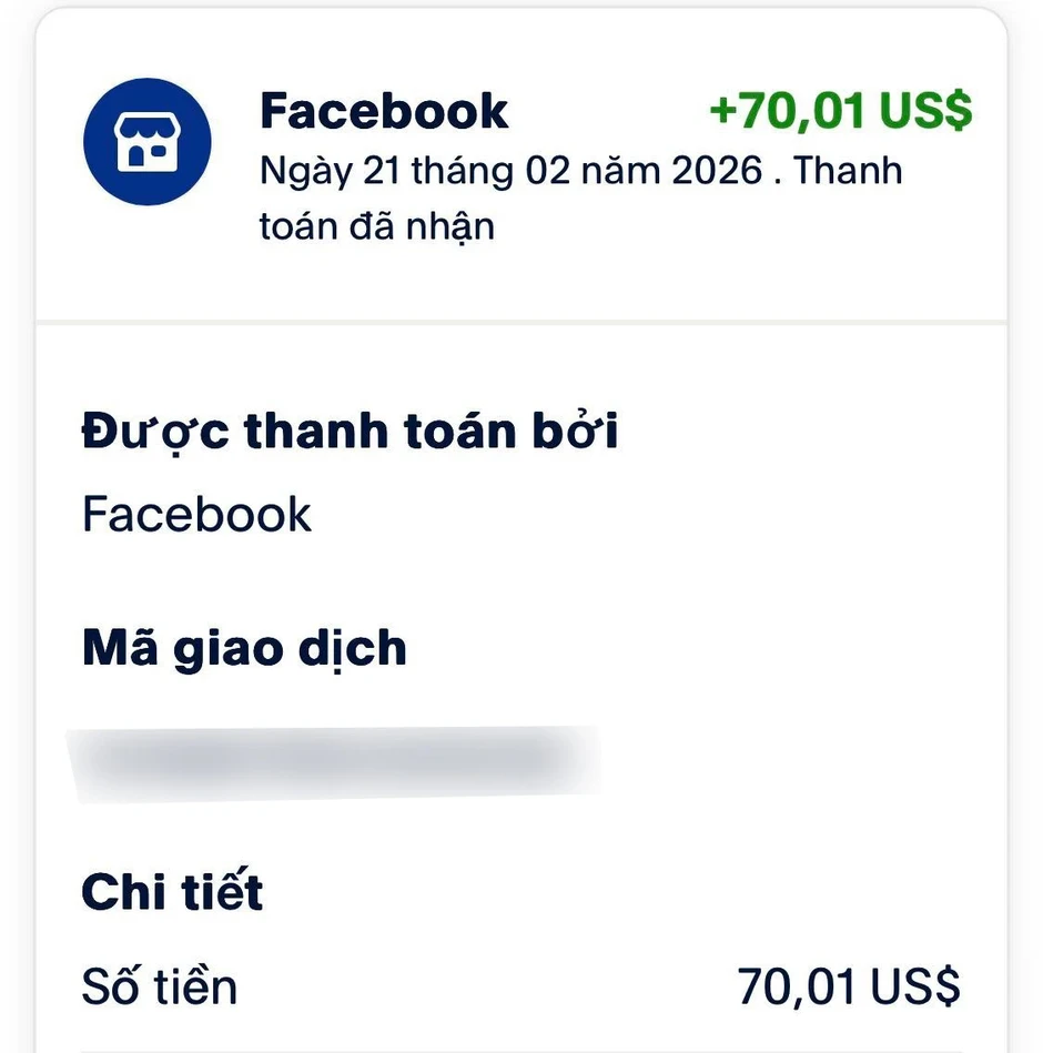 Facebook bắt đầu trả tiền cho người Việt Facebook bắt đầu trả tiền cho người Việt