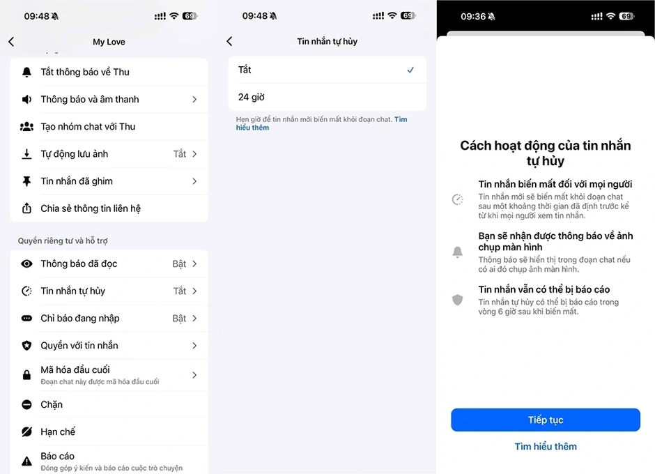 Facebook Messenger đã cho phép tin nhắn tự hủy sau 24 giờ