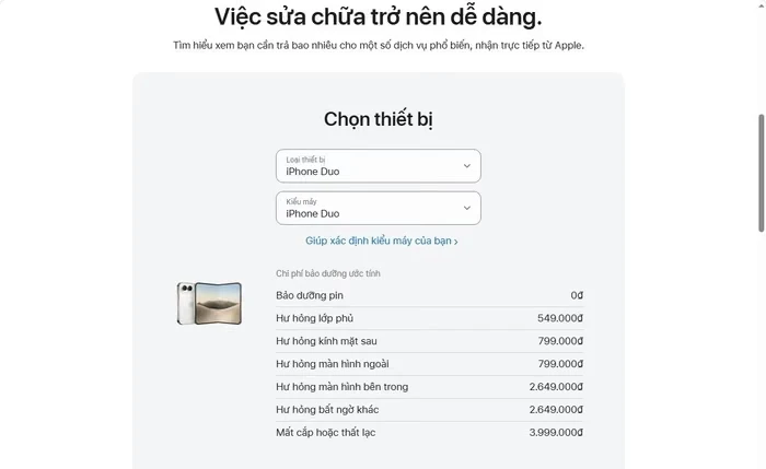 Giật mình với giá sửa iPhone Duo, tiền sửa cao nhất gần bằng mua iPhone 18 Pro Max mới Giật mình với giá sửa iPhone Duo, tiền sửa cao nhất gần bằng mua iPhone 18 Pro Max mới