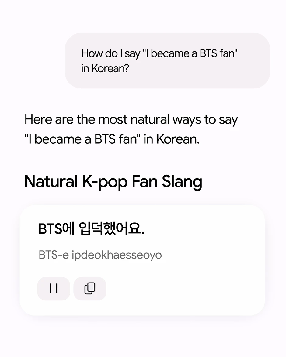Google đang dùng BTS để hướng dẫn người hâm mộ cách dùng AI Gemini Google đang dùng BTS để hướng dẫn người hâm mộ cách dùng AI Gemini