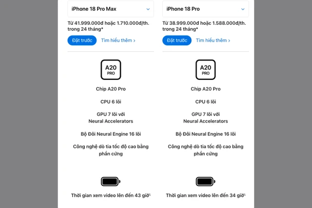 iPhone 18 Pro Max đáng chọn hơn iPhone 18 Pro ở điểm nào? iPhone 18 Pro Max đáng chọn hơn iPhone 18 Pro ở điểm nào?